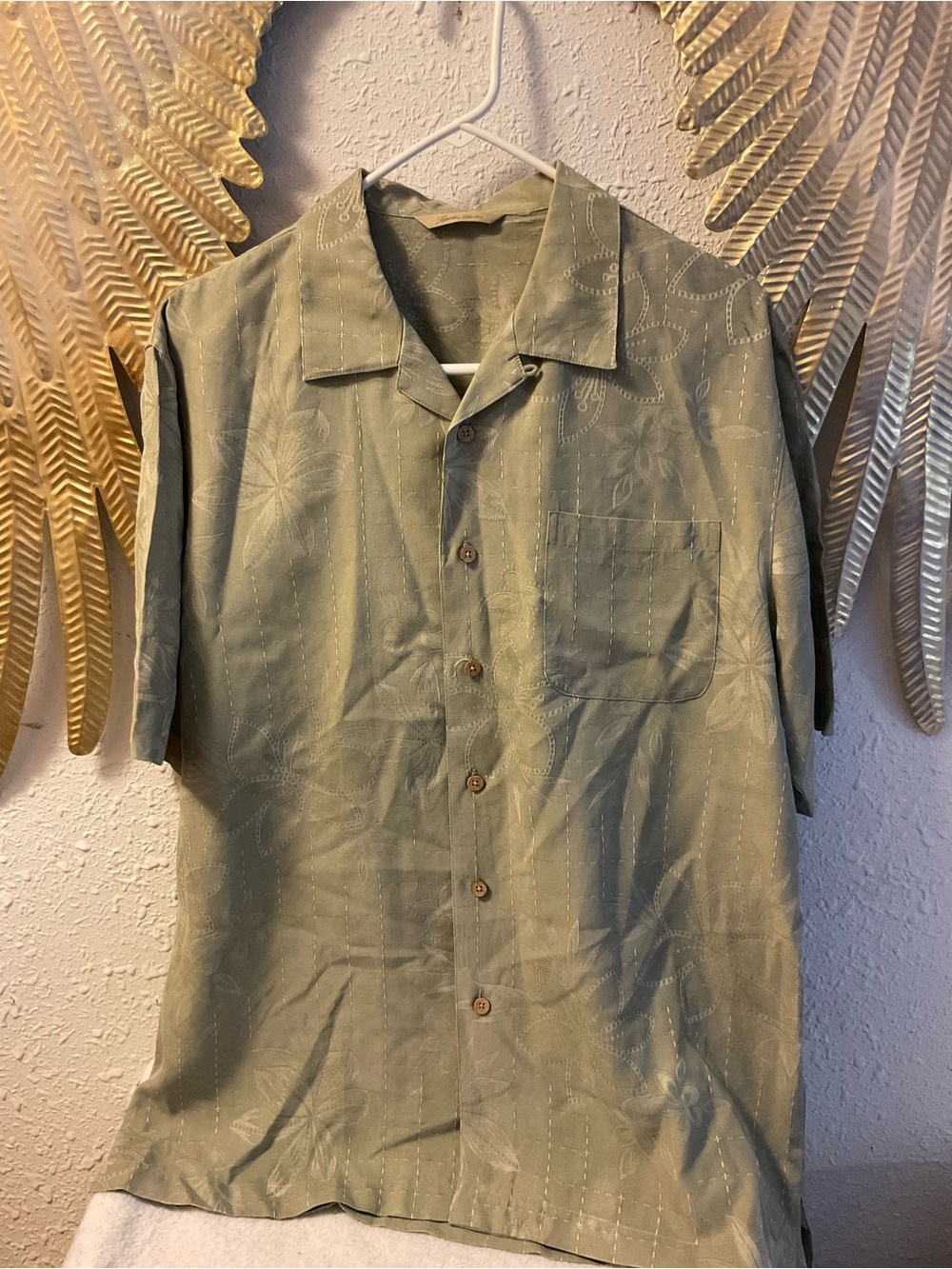 Paradise Collection Fine Silk Button-Up Shirt